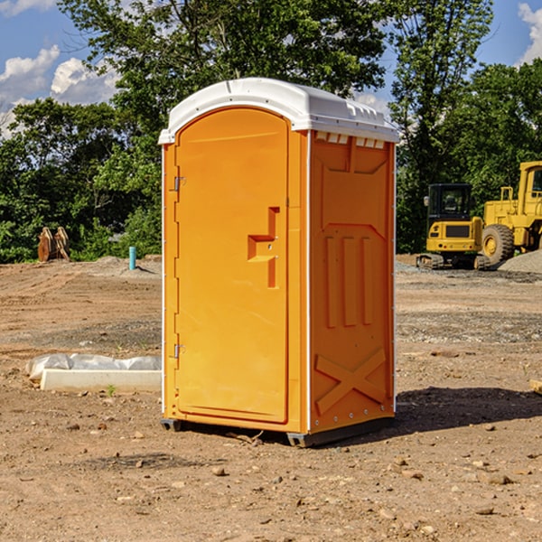 how often are the porta potties cleaned and serviced during a rental period in Sweet Home